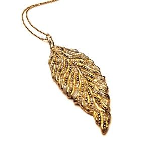 Orit Schatzman 925 Sterling Lost Wax Leaf Pendant